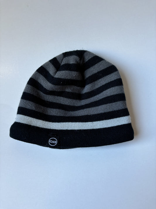 Black & Grey Striped Toque