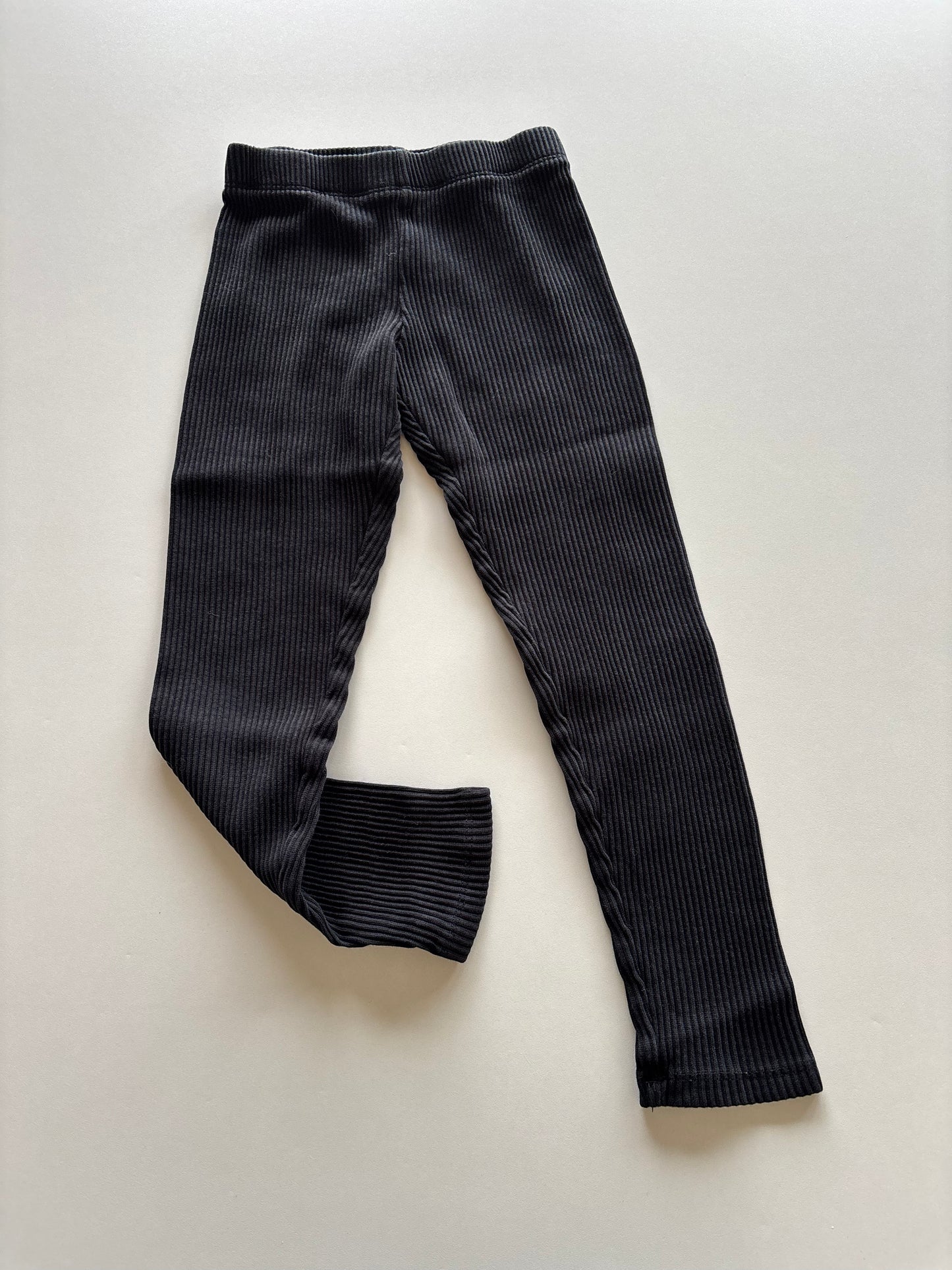 Black Ribbed Leggings