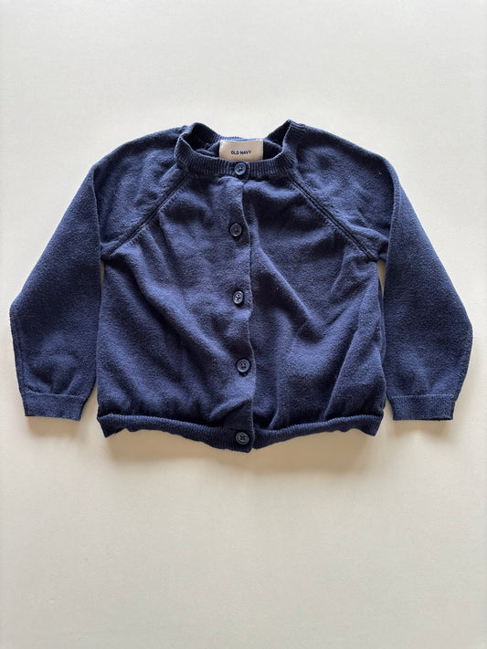 Navy Button Up Cardigan