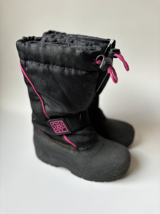Black & Pink Winter Boots
