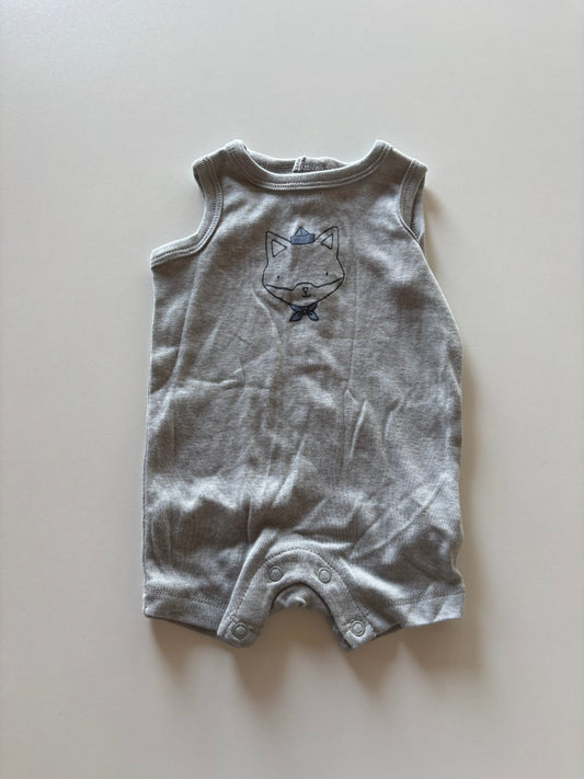 Grey Sailor Fox Romper