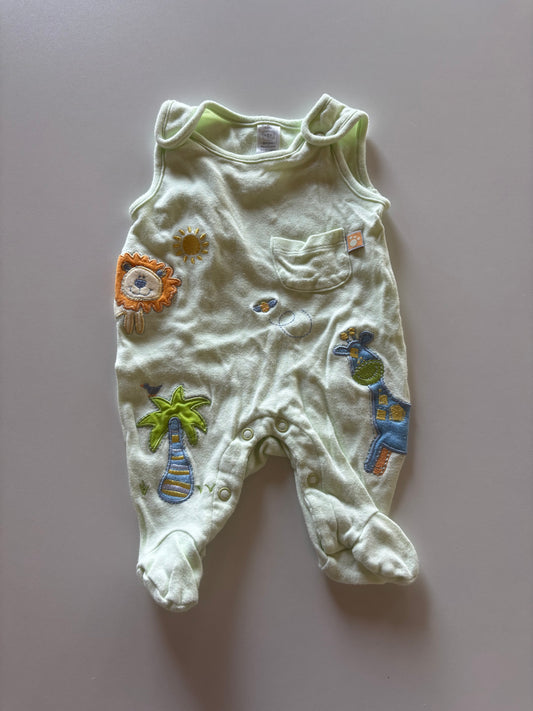 Green Safari Animals Romper