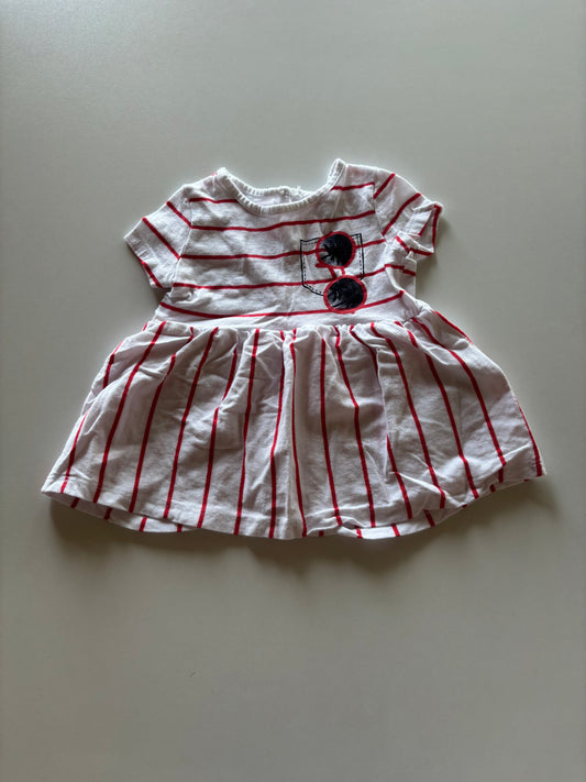 Red Striped Peplum Shirt