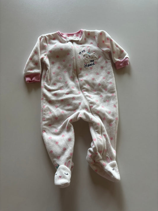 White Bunny Fleece Sleeper