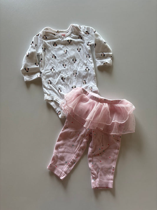 2pc Penguin & Tutu Leggings Set
