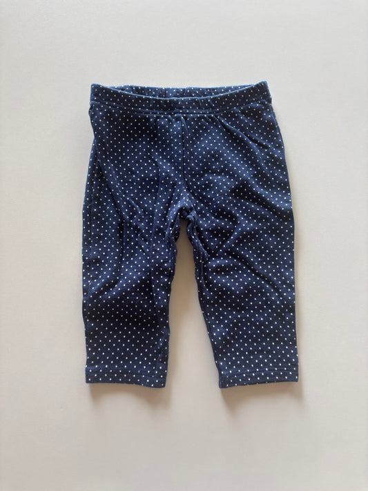 Navy Polka Dot Leggings