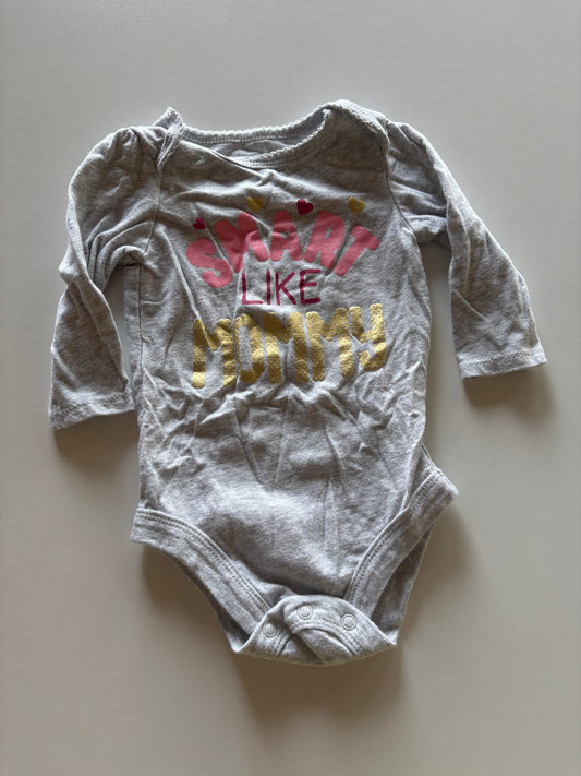 Grey Smart Like Mommy Onesie