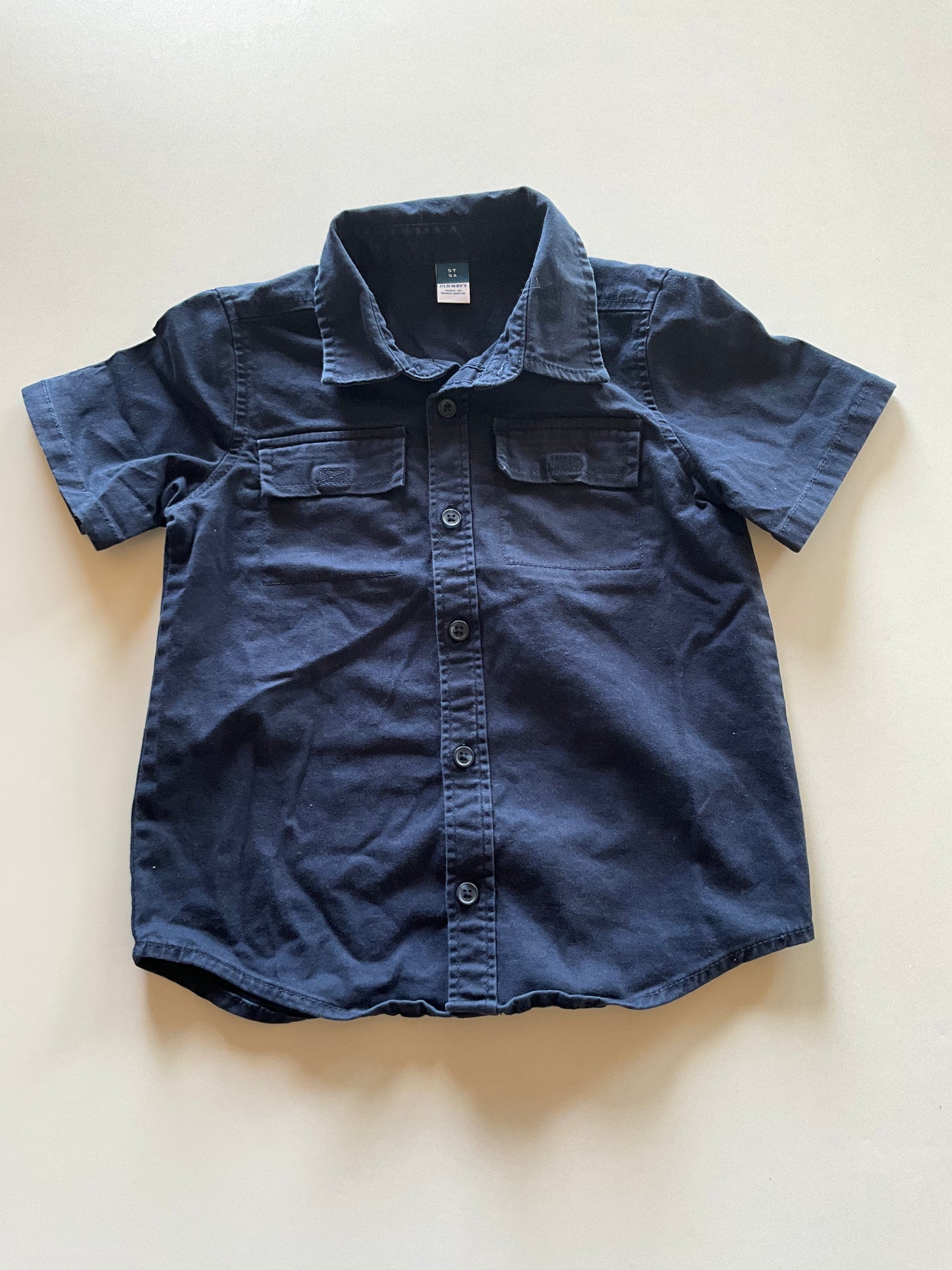 Heavier Weight Navy Button Up Tee