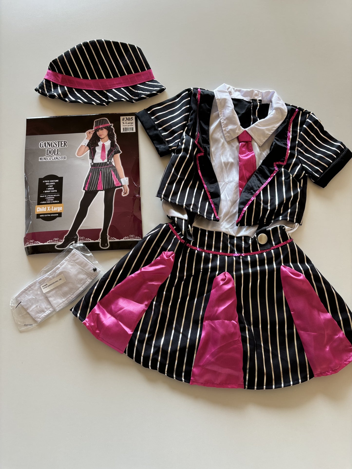 BNIB 4pc Gangster Doll Costume