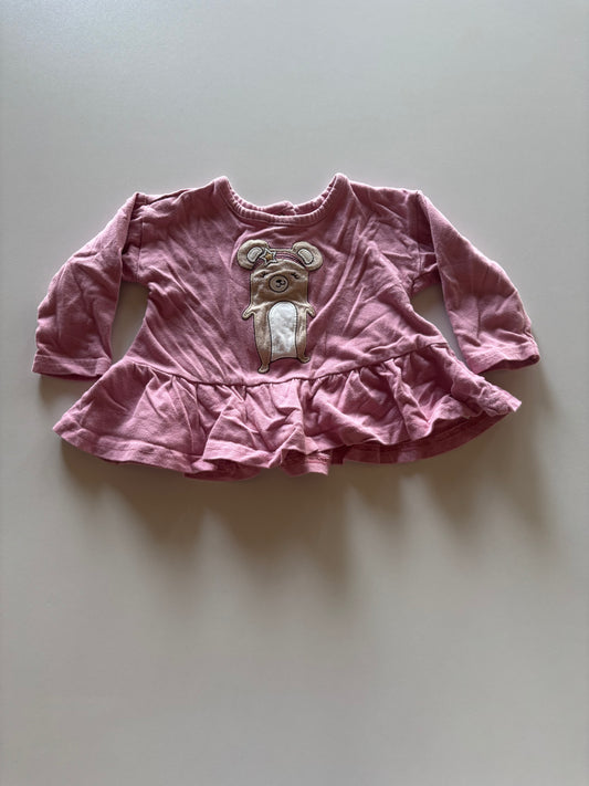 Pink Cute Mouse Peplum Shirt