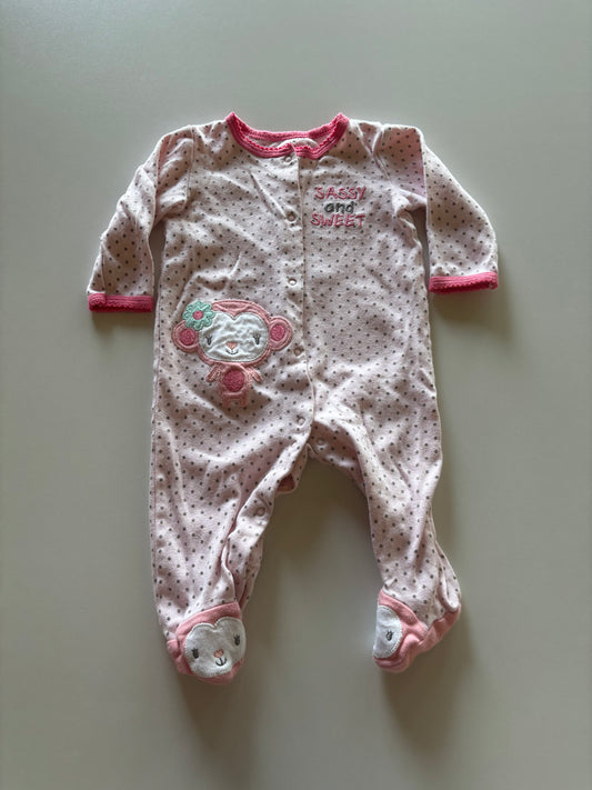 Pink Polka Dot Monkey Sleeper