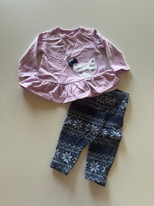 2pc Purple & Fairisle Set