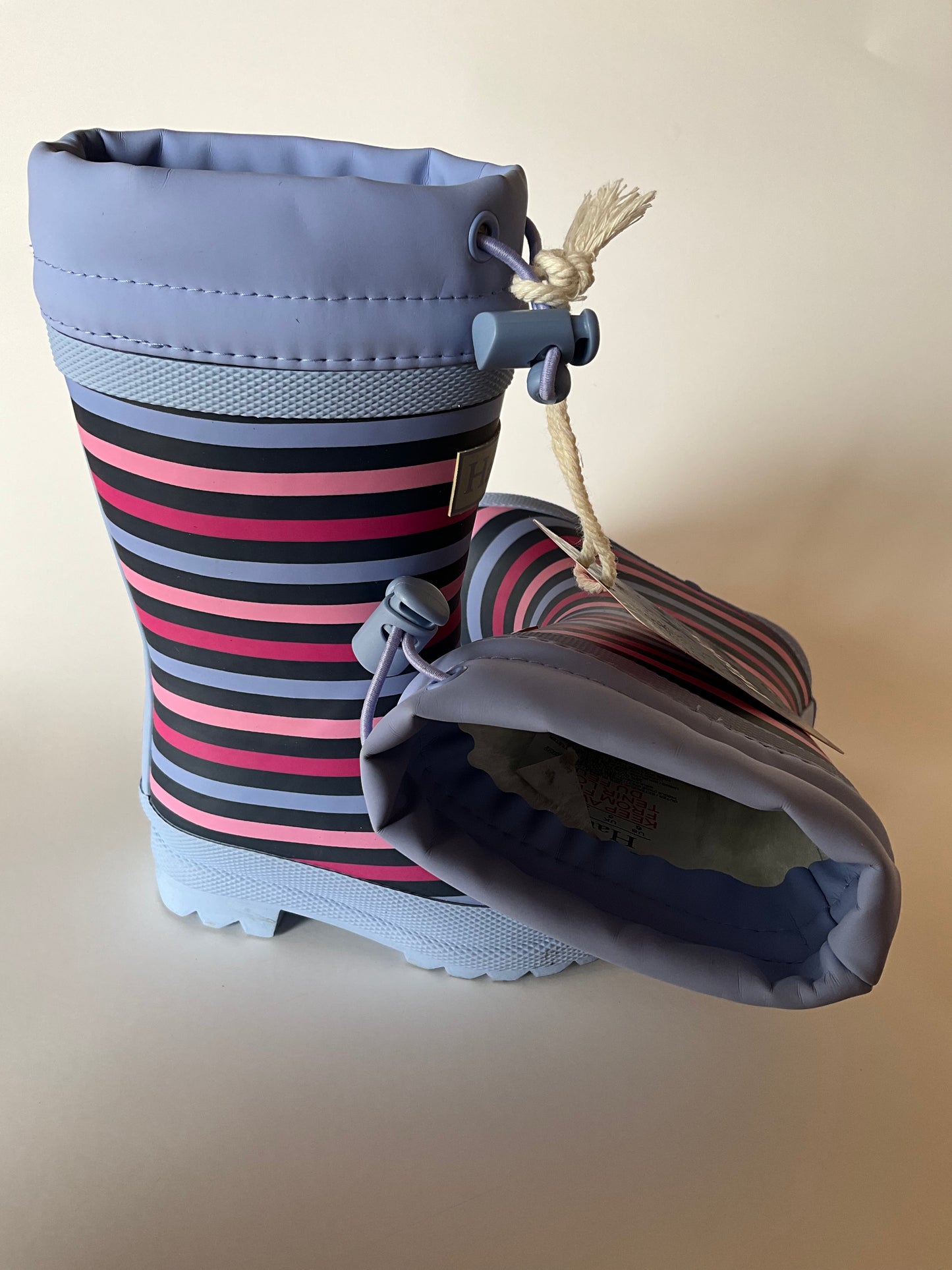 BNWT Striped Lined Hatley Rain Boots - size 6