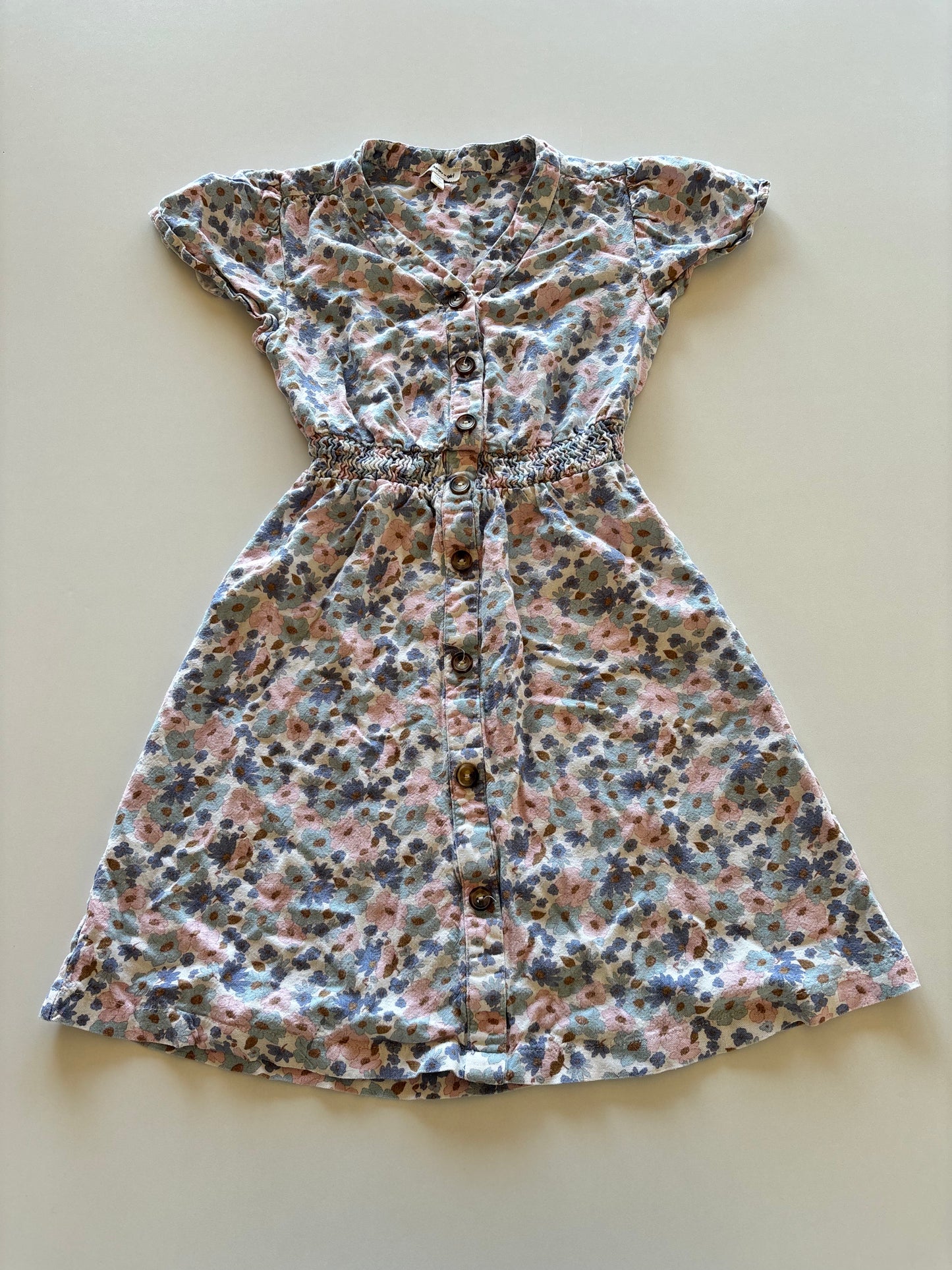 Pastel Floral Button Up Dress