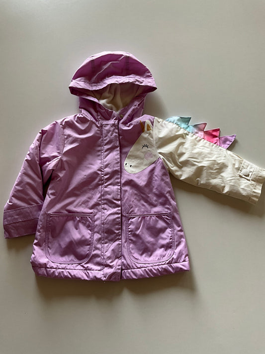 BNWOT Fleece Lined Purple Unicorn Jacket