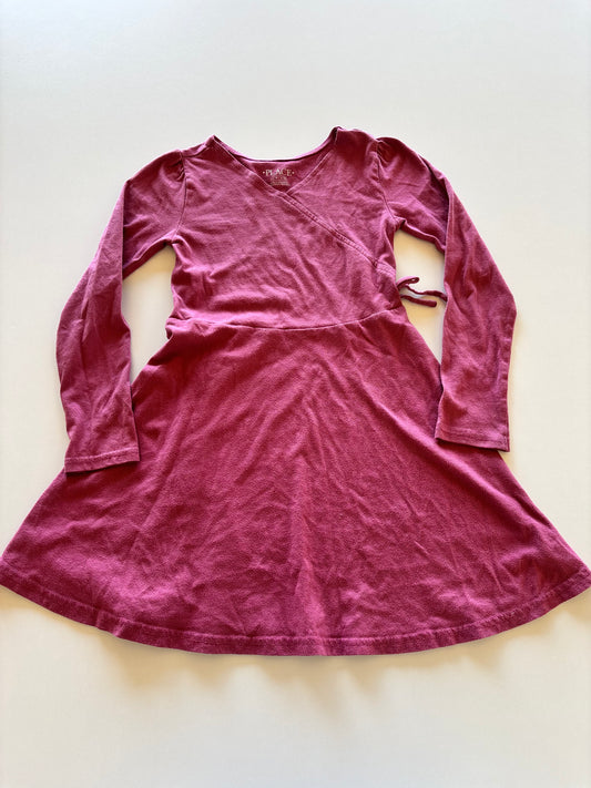 Dusty Pink Faux Wrap Dress