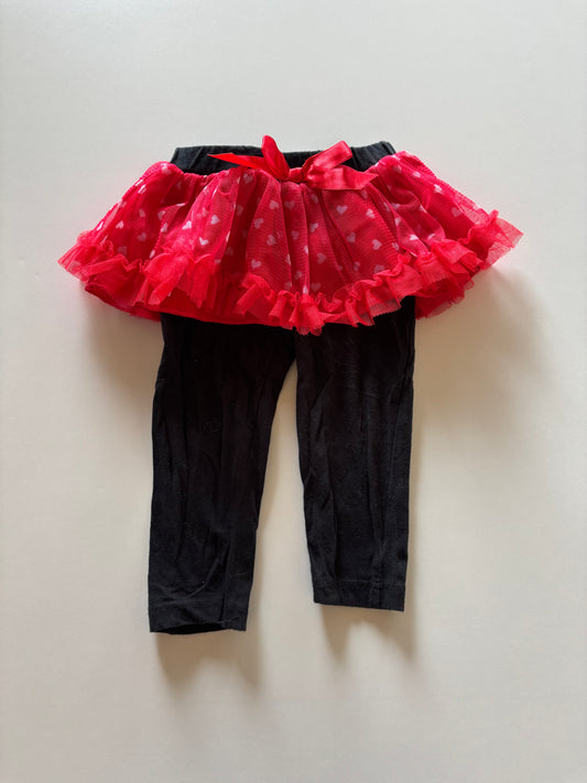 Red Tutued Black Leggings