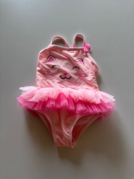 Pink Cat Ballerina Swim Suit