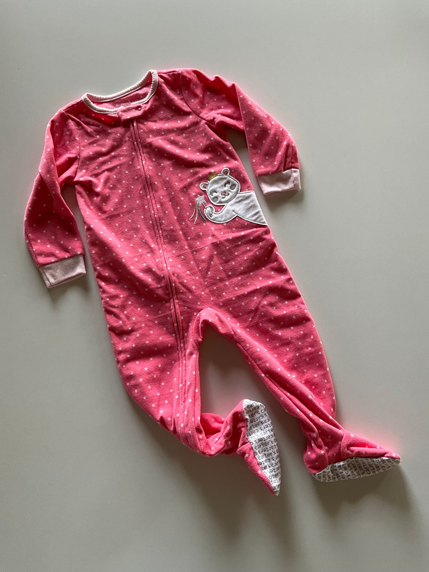 Fleece Pink Polka Dot Sleeper