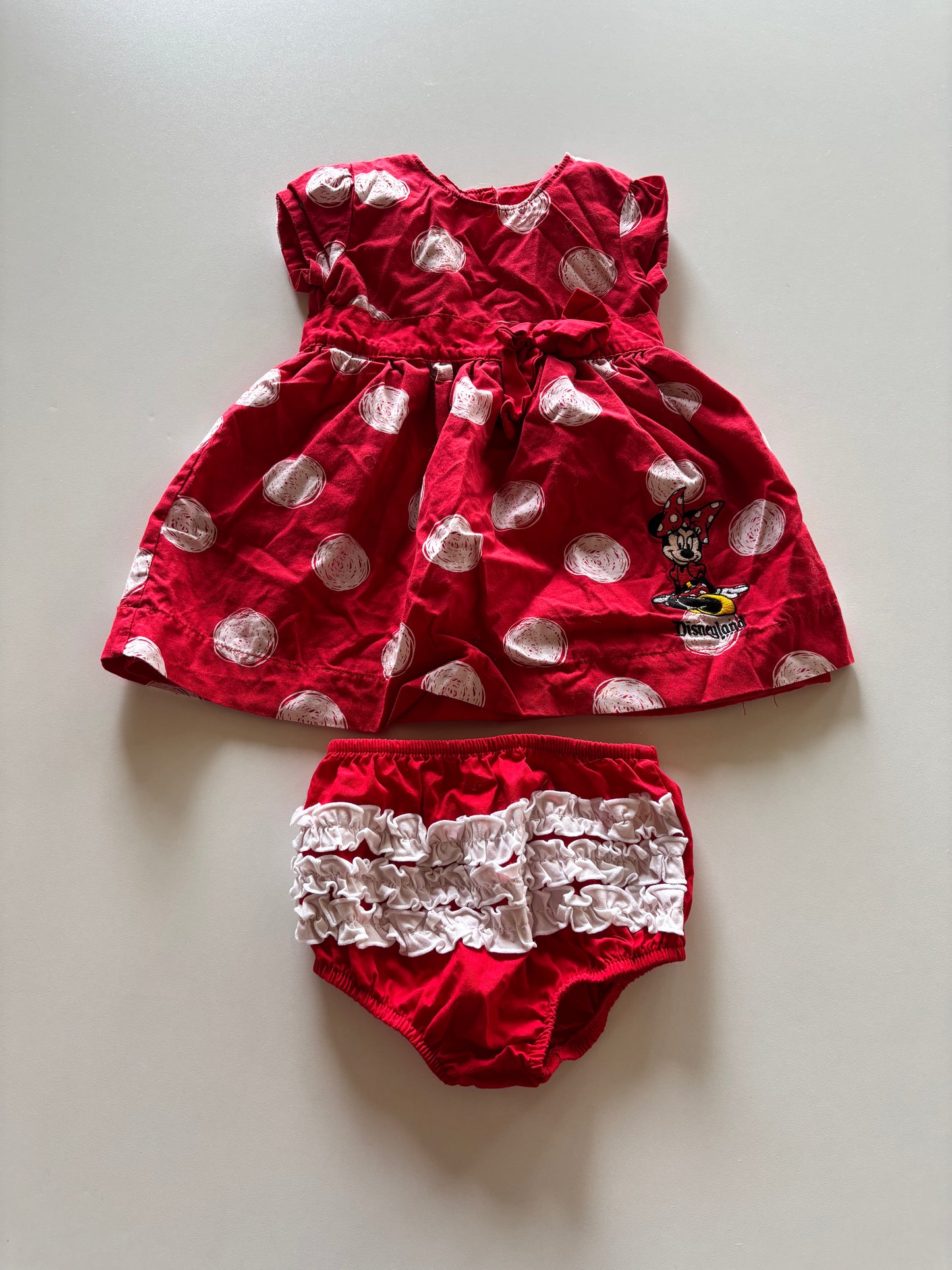 2pc Red Polka Dot Minnie Dress