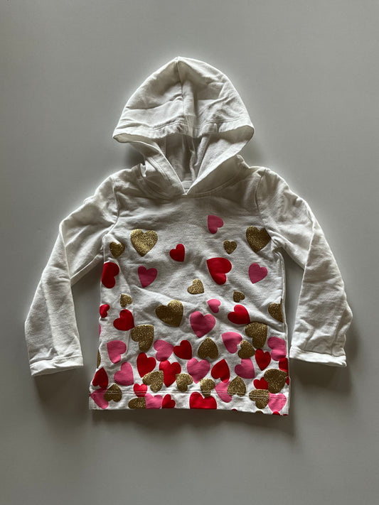 White Hooded Heart Shirt