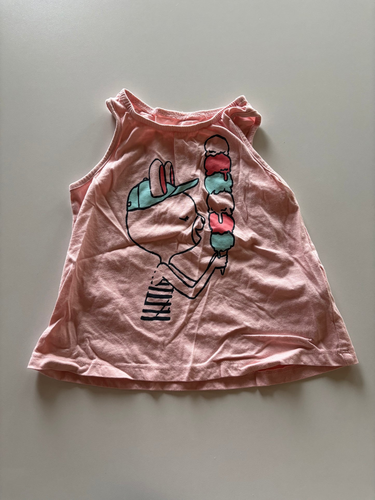 Pink Bunny Ice Cream Tank