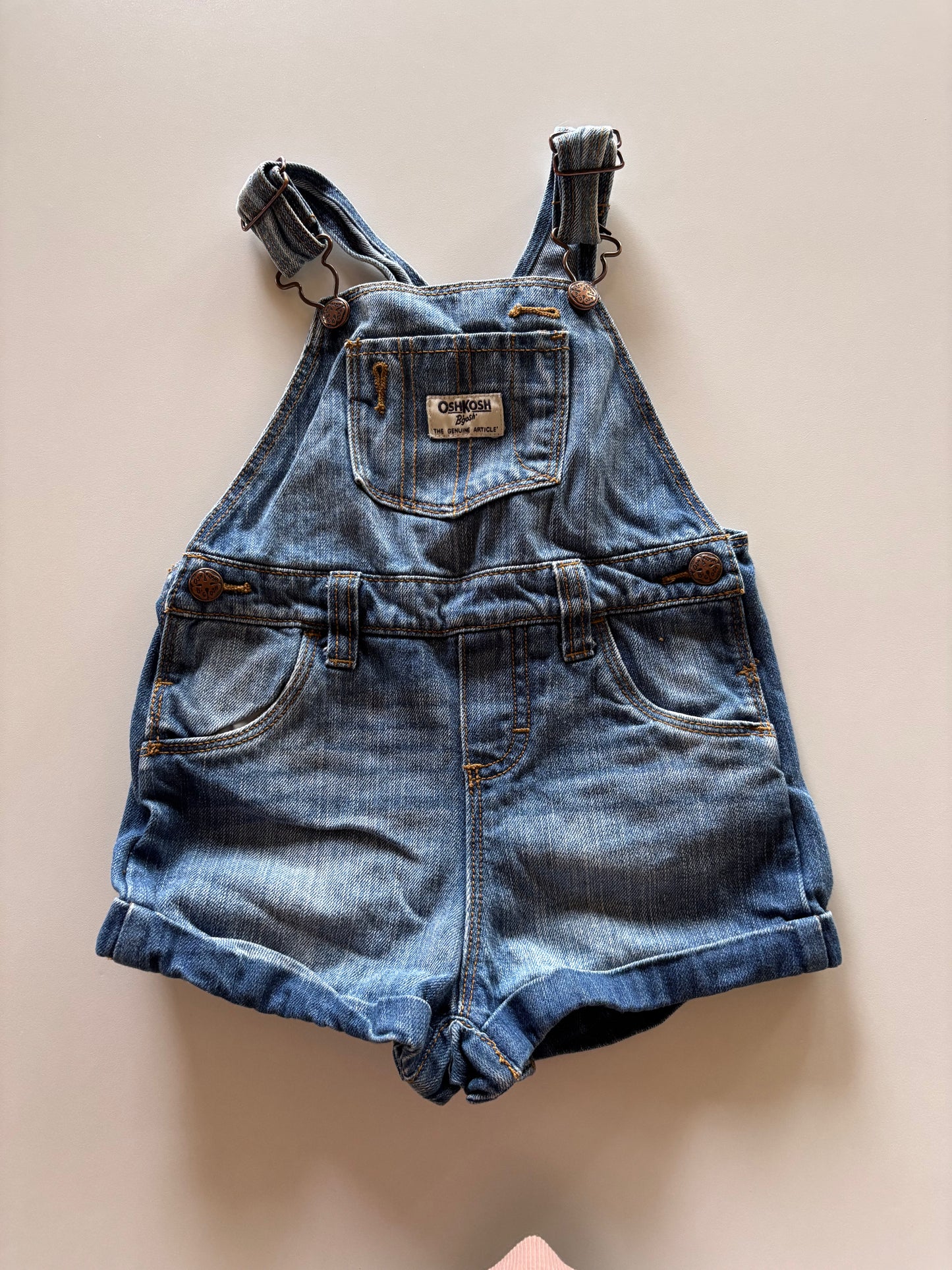 Denim Overall Shorts