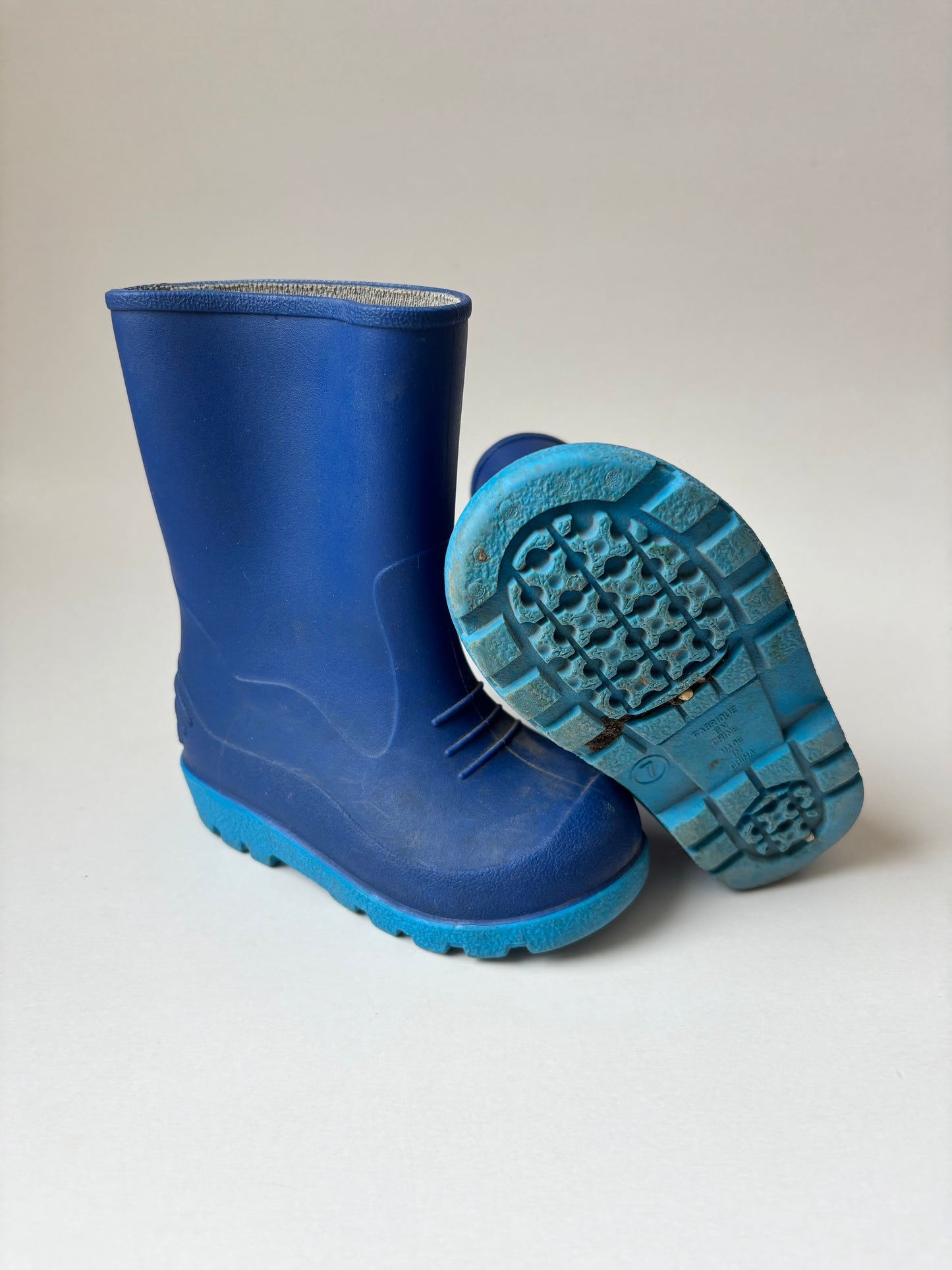 2 Tone Blue Rubber Boots