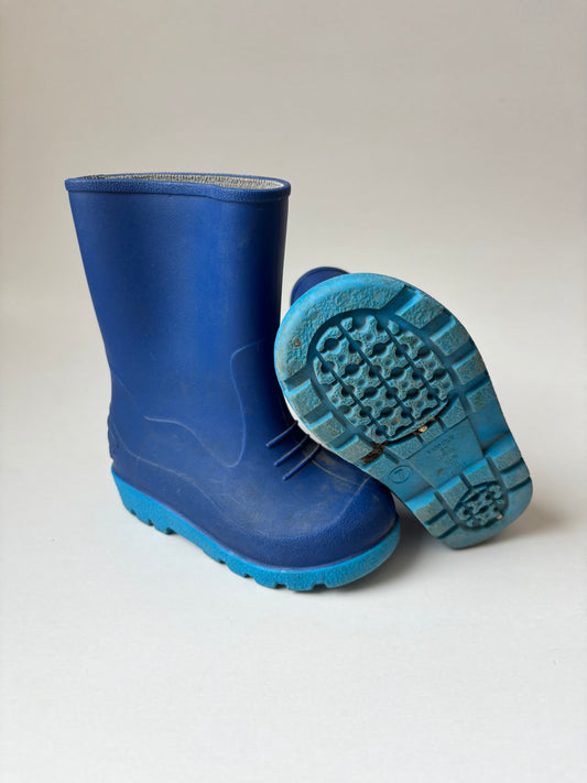 2 Tone Blue Rubber Boots