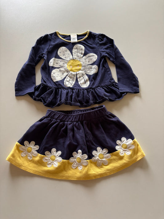 2pc Navy Daisy Set