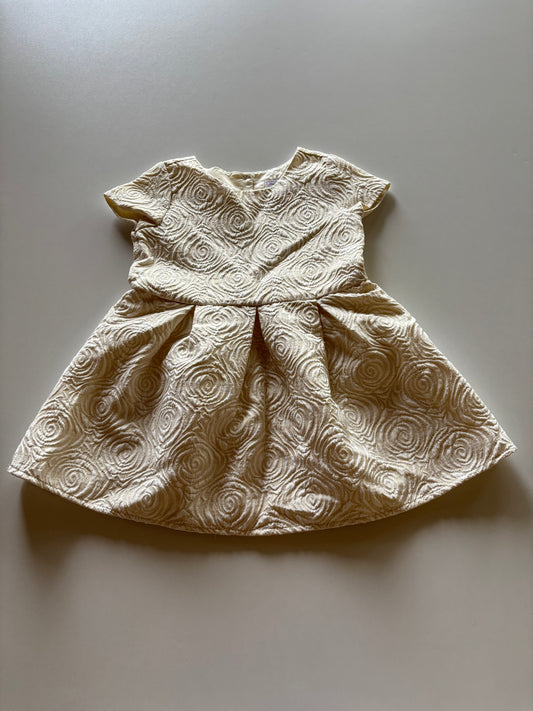 Cream & Gold Rose Dress