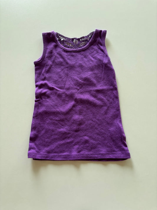 Purple Lace Back Tank