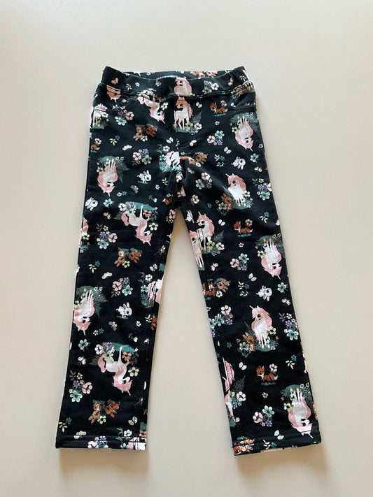 BNWOT Unicorn & Bunny Jeggings