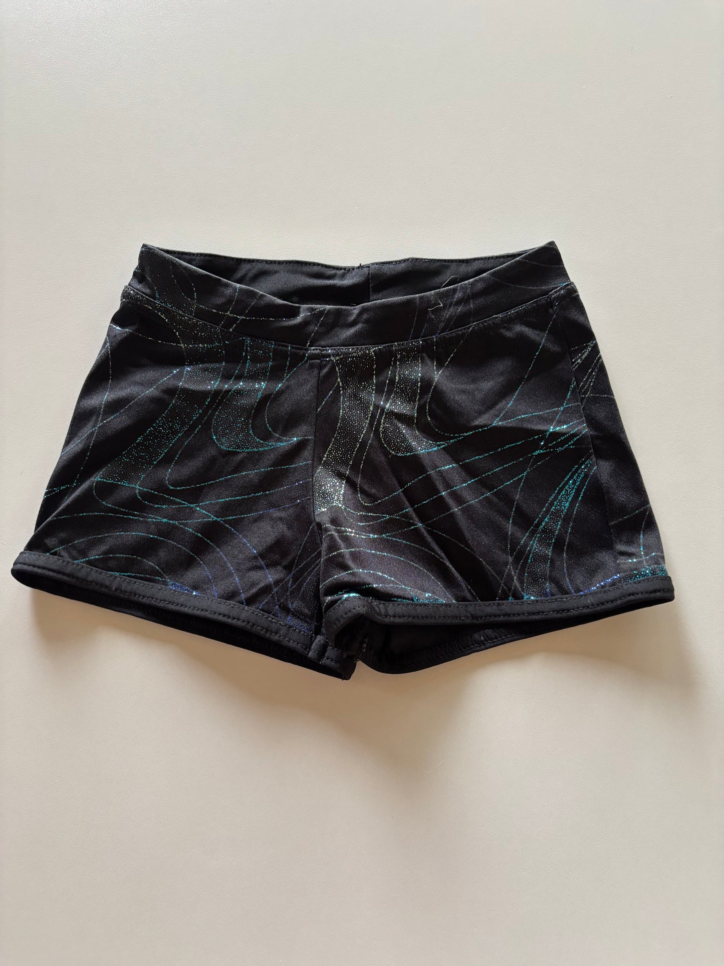 Black Sparkly Athletic Shorts