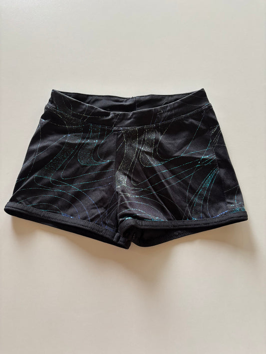 Black Sparkly Athletic Shorts