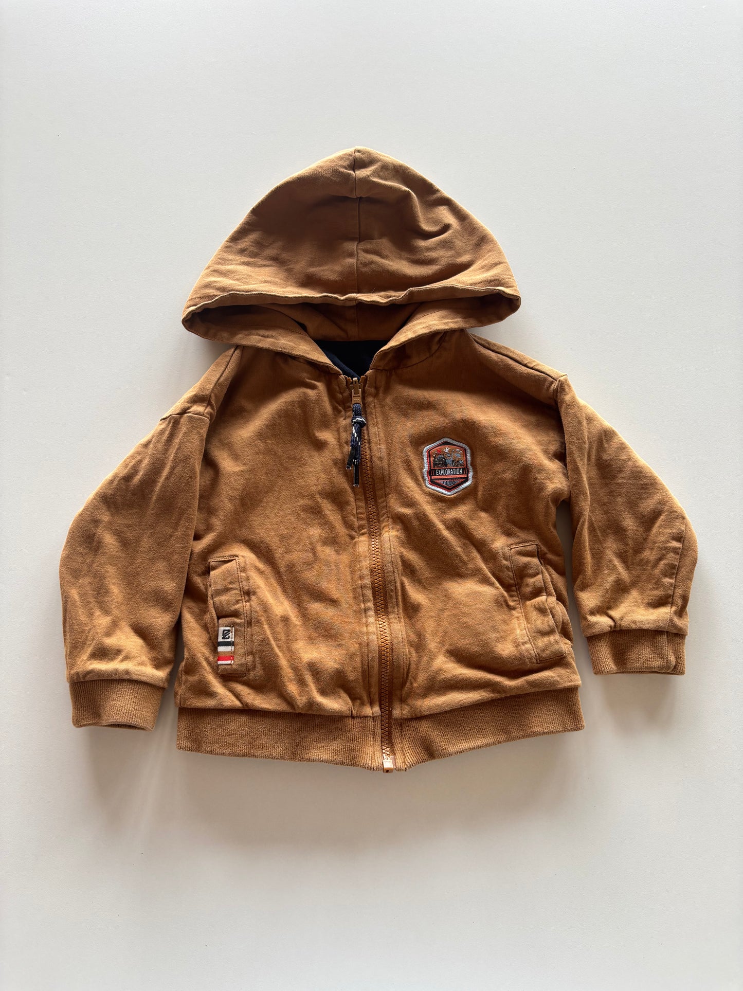 Reversible Brown & Navy Zip Up Hoodie
