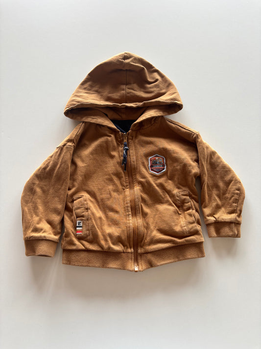 Reversible Brown & Navy Zip Up Hoodie
