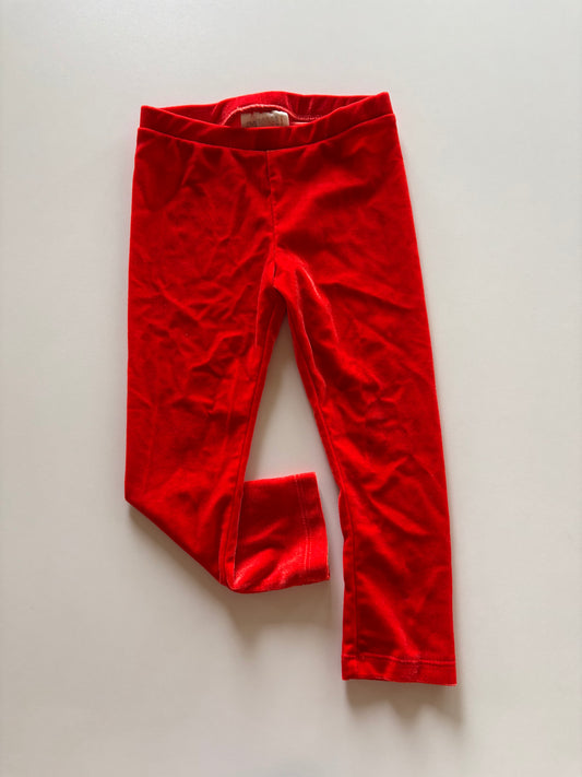 Red Velour Leggings