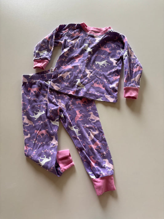 2pc Purple Horse Pajamas