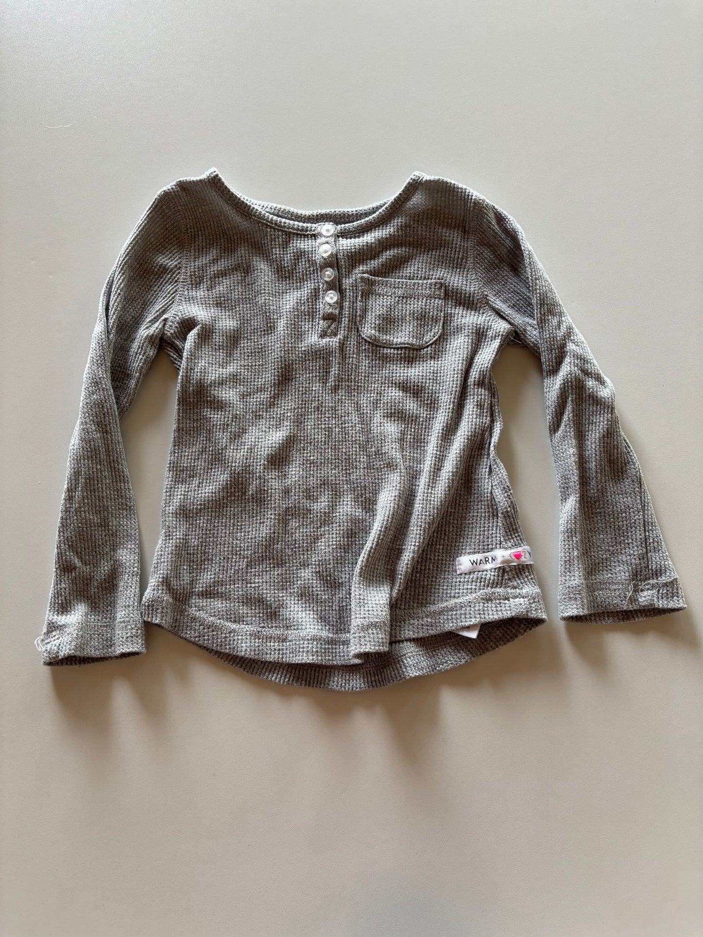 Grey Waffle Henley Shirt