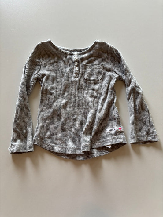 Grey Waffle Henley Shirt