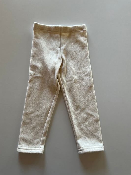 BNWOT Oatmeal Melange Fleece Lined Glittery Leggings