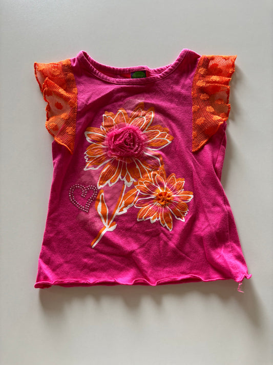 Pink & Orange Flower Shirt