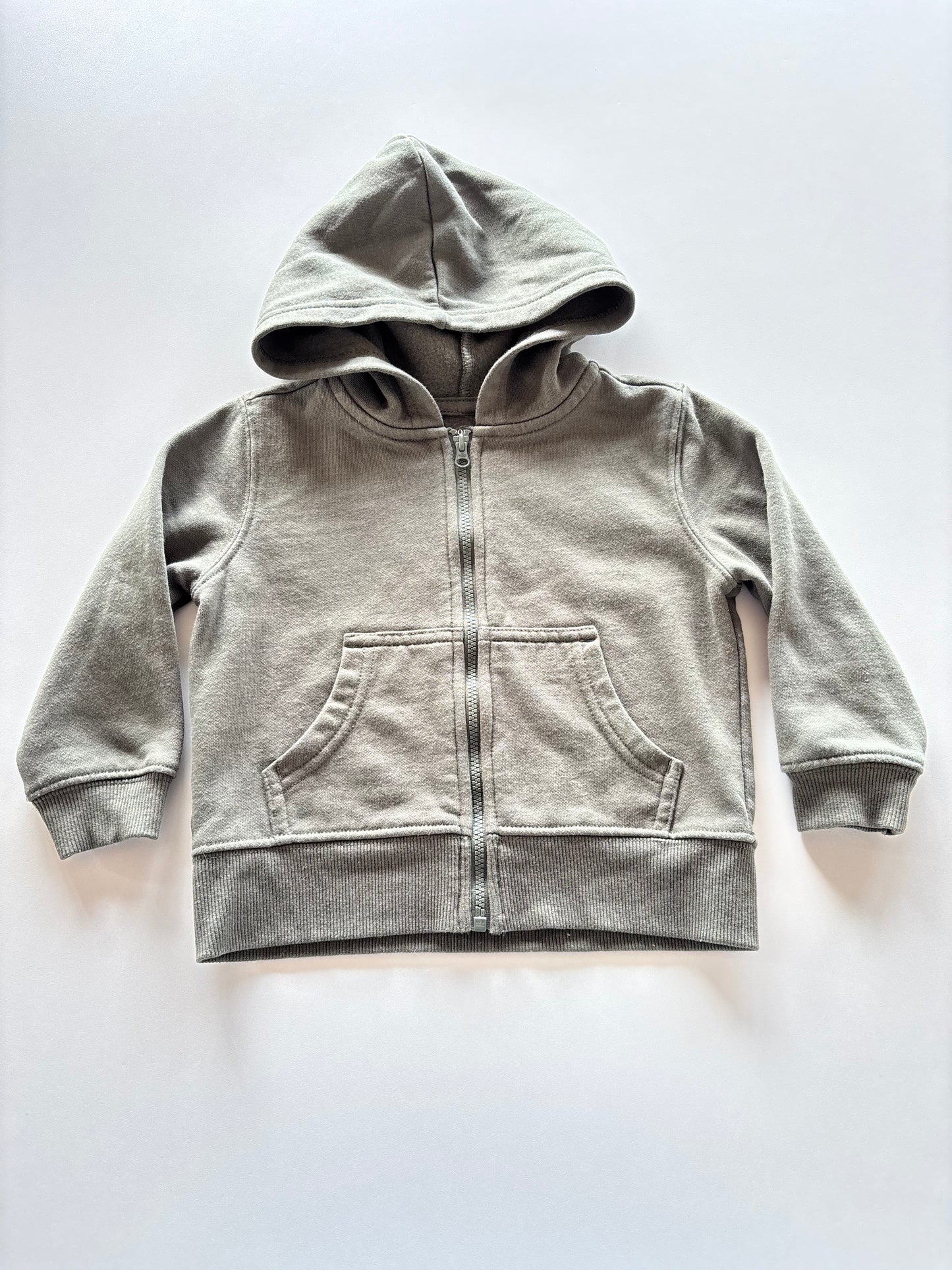 Olive Zip Up Hoodie
