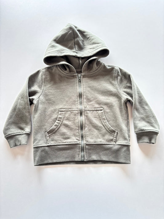 Olive Zip Up Hoodie