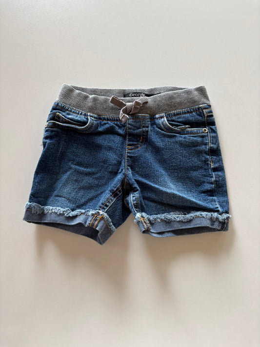 Cuffed Denim Shorts