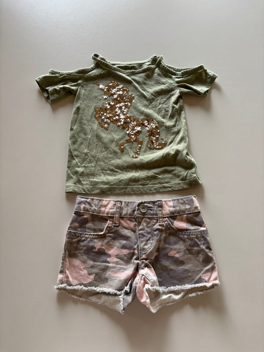 2pc Unicorn & Camo Set