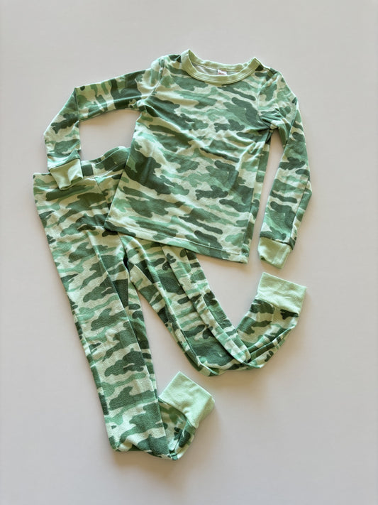 2pc Green Camo Pajamas