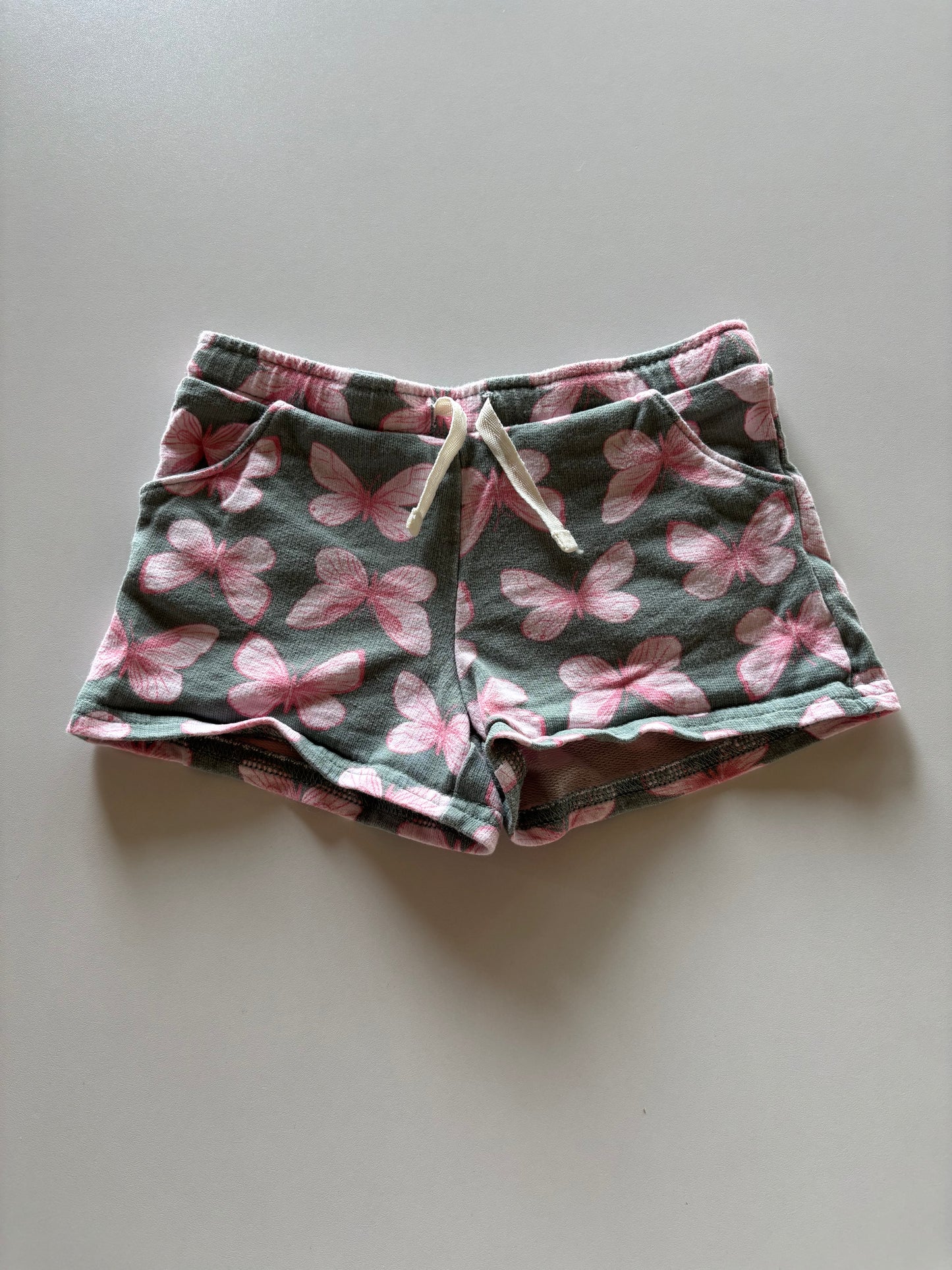 Green & Pink Butterfly Shorts