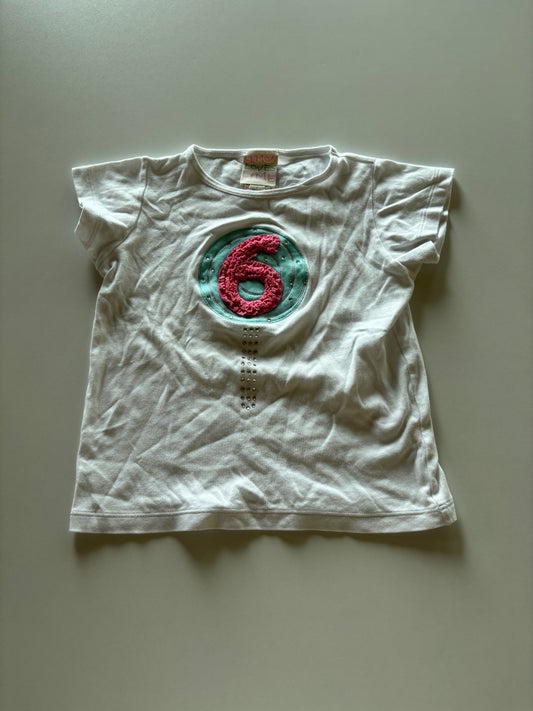 White 6 Lollipop Tee